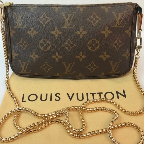Louis Vuitton Handbags - AUTHENTIC LOUIS VUITTON MONOGRAM CHAIN POCHETTE